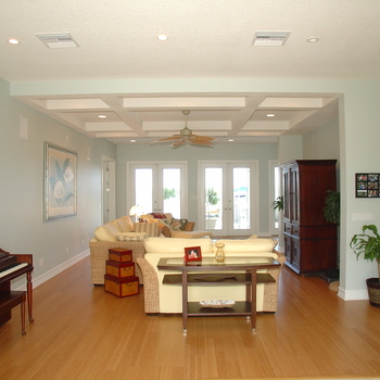 Living Room with Ceiling Detail