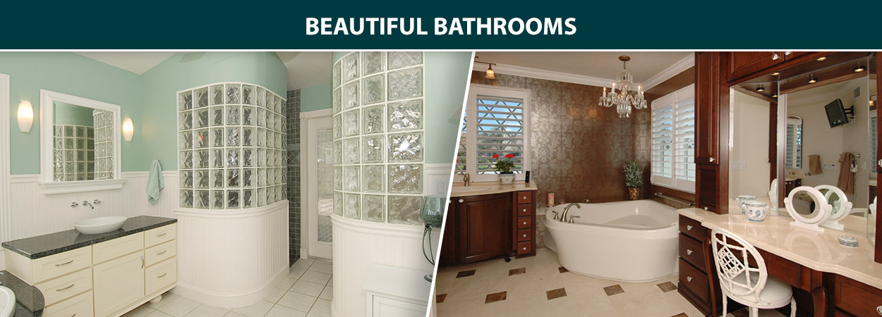 large bathrooms with tile floor and large baths